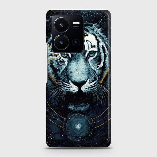 Vivo Y35 4G Cover - Vintage Galaxy Tiger Printed Hard Case with Life Time Colors Guarantee