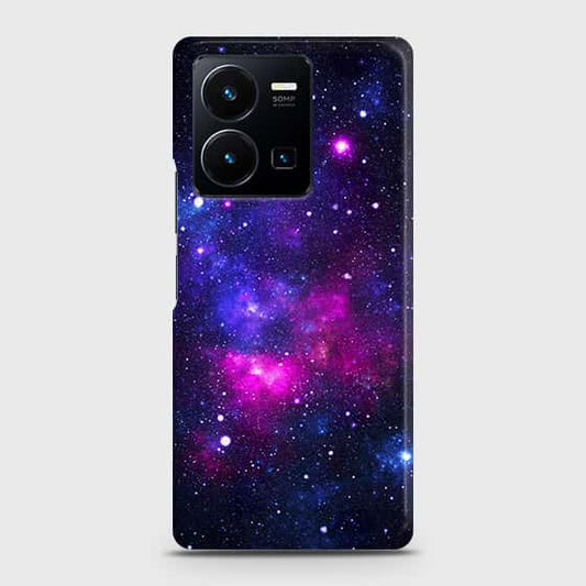 Vivo Y35 4G Cover - Dark Galaxy Stars Modern Printed Hard Case with Life Time Colors Guarantee