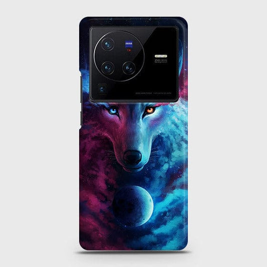 Vivo X80 Cover - Infinity Wolf Trendy Printed Hard Case with Life Time Colors Guarantee