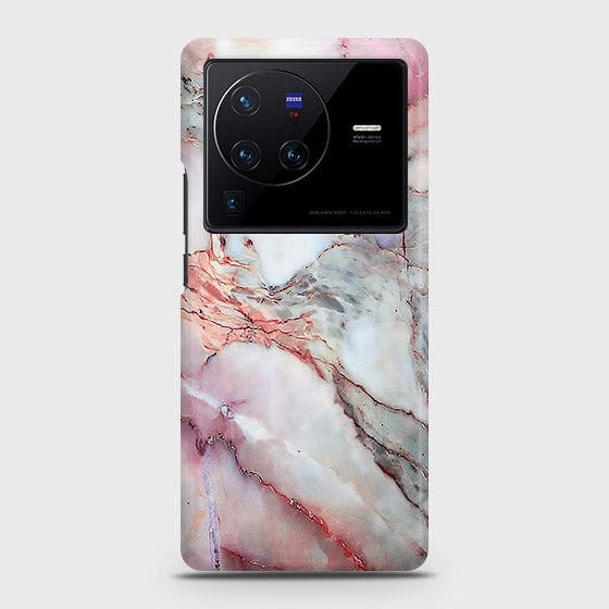 Vivo X80 Cover - Violet Sky Marble Trendy Printed Hard Case with Life Time Colors Guarantee B-76