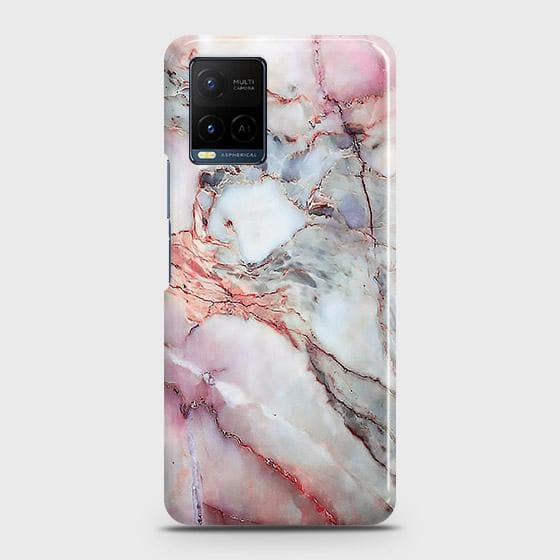 Vivo Y21t Cover - Violet Sky Marble Trendy Printed Hard Case with Life Time Colors Guarantee ( Fast Delivery )