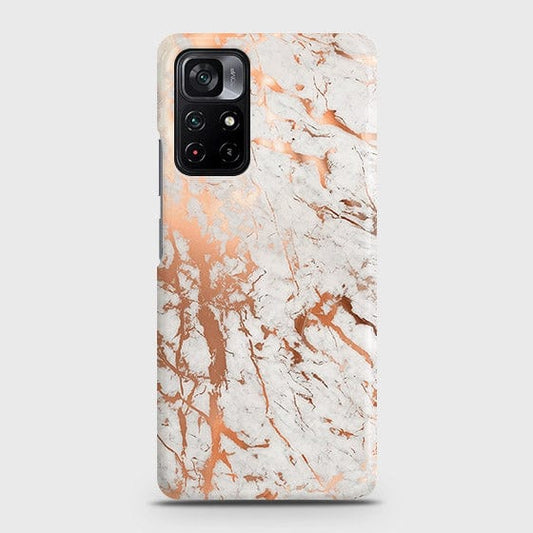 Xiaomi Poco M4 Pro 5G Cover - In Chic Rose Gold Chrome Style Printed Hard Case with Life Time Colors Guarantee
