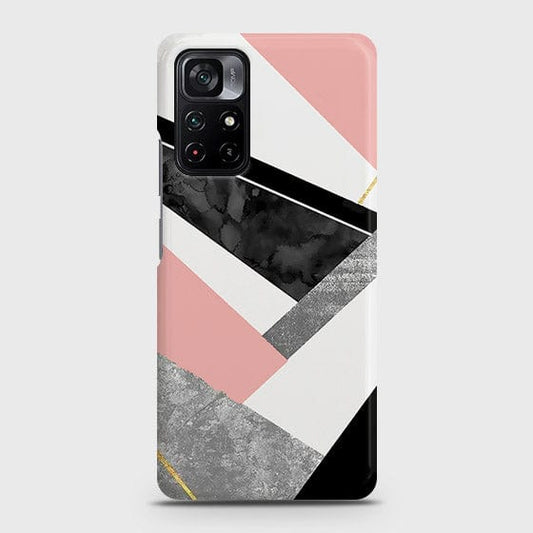 Xiaomi Poco M4 Pro 5G Cover - Matte Finish - Geometric Luxe Marble Trendy Printed Hard Case with Life Time Colors Guarantee