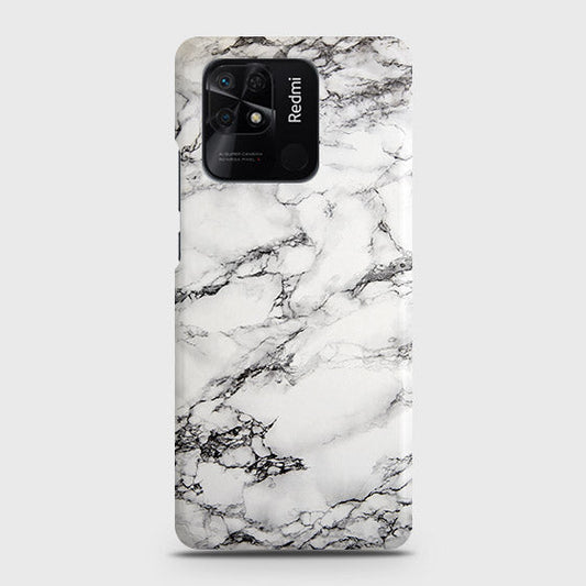 Xiaomi Redmi 10C Cover - Matte Finish - Trendy White Floor Marble Printed Hard Case with Life Time Colors Guarantee