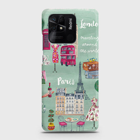 Xiaomi Redmi 10C Cover - Matte Finish - London, Paris, New York ModernPrinte d Hard Case with Life Time Colors Guarante ( Fast Delivery )