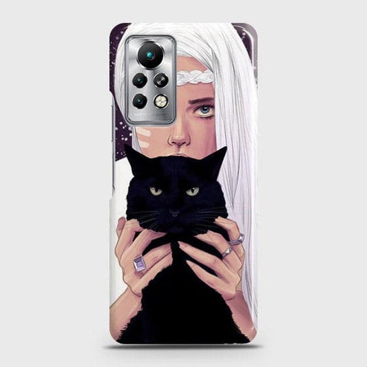 Infinix Note 11 Pro Cover - Trendy Wild Black Cat Printed Hard Case with Life Time Colors Guarantee