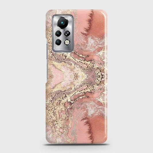 Infinix Note 11 Pro Cover - Trendy Chic Rose Gold Marble Printed Hard Case with Life Time Colors Guarantee