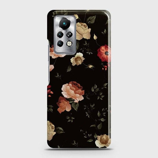 Infinix Note 11 Pro Cover - Matte Finish - Dark Rose Vintage Flowers Printed Hard Case with Life Time Colors Guarantee