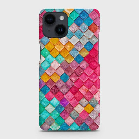 iPhone 14 Cover - Chic Colorful Mermaid Printed Hard Case with Life Time Colors Guarantee