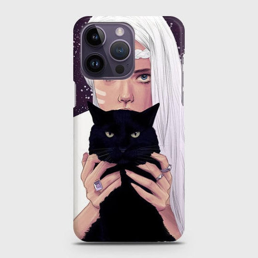 iPhone 14 Pro Cover - Trendy Wild Black Cat Printed Hard Case with Life Time Colors Guarantee