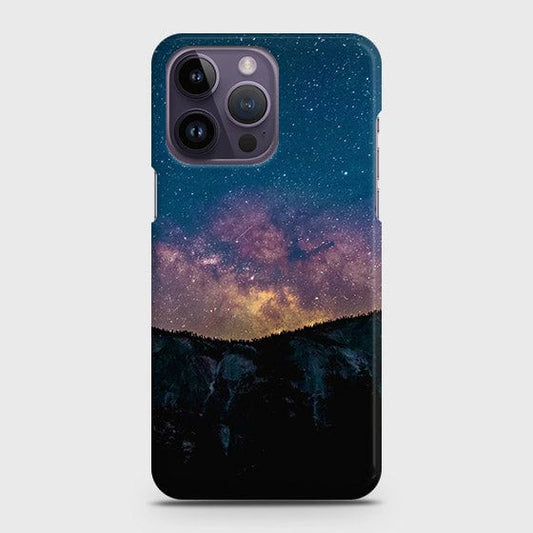 iPhone 14 Pro Cover - Matte Finish - Embrace Dark Galaxy  Trendy Printed Hard Case with Life Time Colors Guarantee