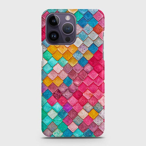 iPhone 14 Pro Max Cover - Chic Colorful Mermaid Printed Hard Case with Life Time Colors Guarantee