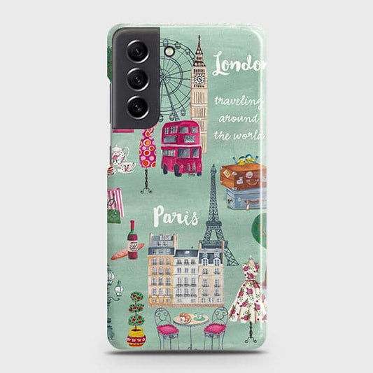 Samsung Galaxy S21 FE 5G Cover - Matte Finish - London, Paris, New York ModernPrinted Hard Case with Life Time Colors Guarantee