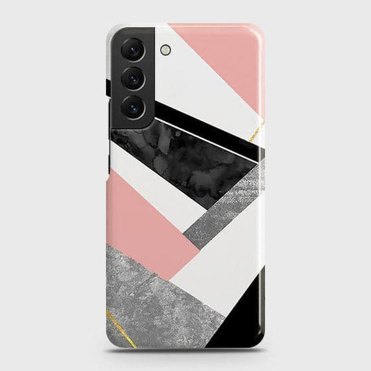 Samsung Galaxy S22 5G Cover - Matte Finish - Geometric Luxe Marble Trendy Printed Hard Case with Life Time Colors Guarantee
