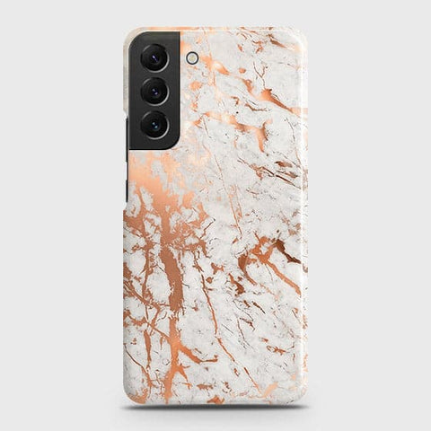 Samsung Galaxy S22 Plus 5G Cover - In Chic Rose Gold Chrome Style Printed Hard Case with Life Time Colors Guarantee (Fast Delivery) (H)