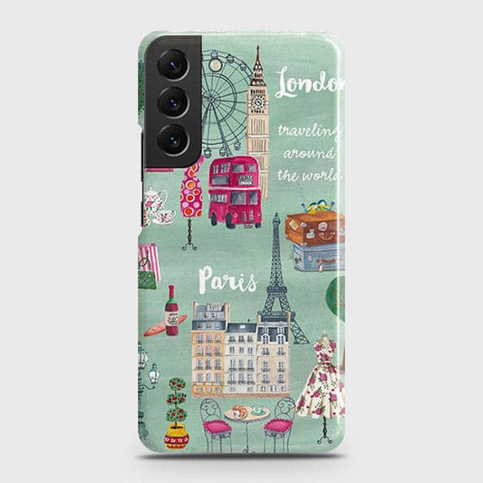 Samsung Galaxy S22 Plus 5G Cover - Matte Finish - London, Paris, New York ModernPrinted Hard Case with Life Time Colors Guarantee