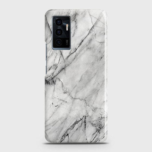 Vivo V23e Cover - Matte Finish - Trendy White Marble Printed Hard Case with Life Time Colors Guarantee B77