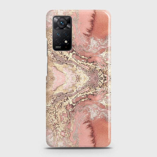 Xiaomi Redmi Note 11 Pro 5G Cover - Trendy Chic Rose Gold Marble Printed Hard Case with Life Time Colors Guarantee