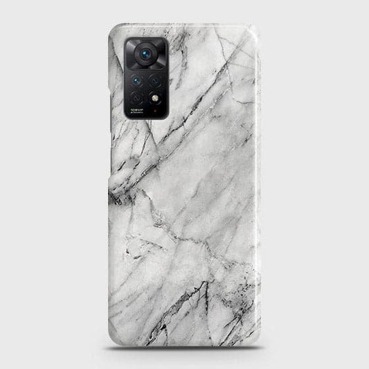 Xiaomi Redmi Note 11 Pro 5G Cover - Matte Finish - Trendy White Marble Printed Hard Case with Life Time Colors Guarantee