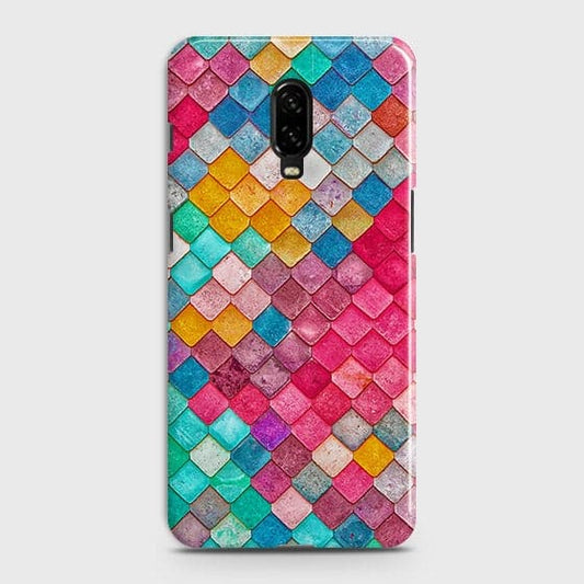 OnePlus 6T Cover - Chic Colorful Mermaid Printed Hard Case with Life Time Colors Guarantee