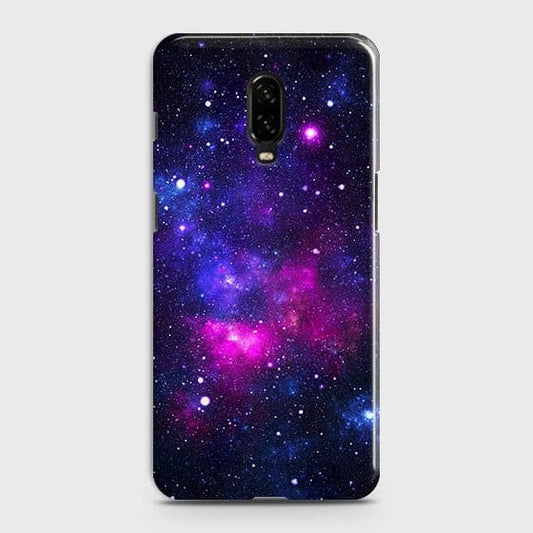 OnePlus 6T Cover - Dark Galaxy Stars Modern Printed Hard Case with Life Time Colors Guarantee