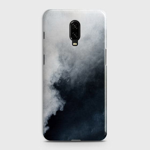 OnePlus 6T Cover - Matte Finish - Trendy Misty White and Black Marble Printed Hard Case with Life Time Colors Guarantee