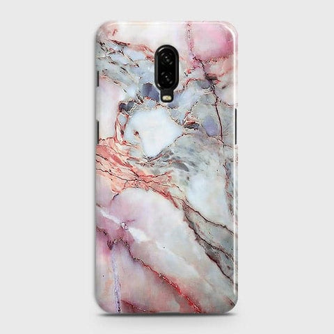 OnePlus 6T Cover - Violet Sky Marble Trendy Printed Hard Case with Life Time Colors Guarantee