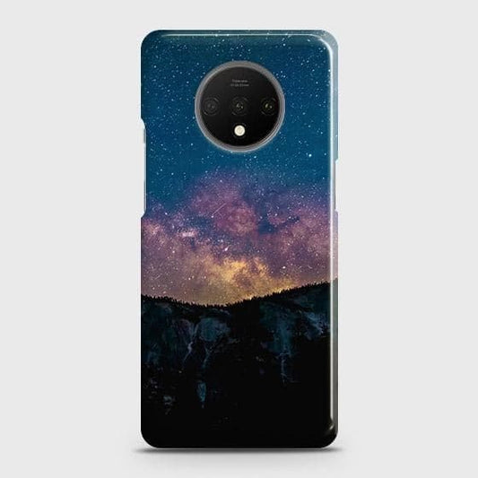 OnePlus 7T Cover - Matte Finish - Embrace Dark Galaxy  Trendy Printed Hard Case with Life Time Colors Guarantee