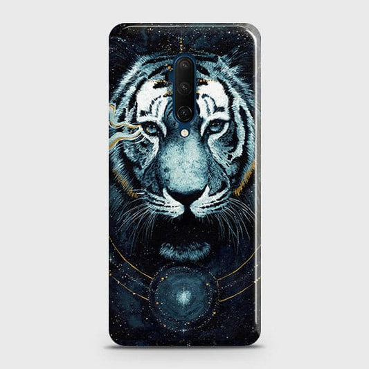 OnePlus 7T Pro Cover - Vintage Galaxy Tiger Printed Hard Case with Life Time Colors Guarantee B (33) 1