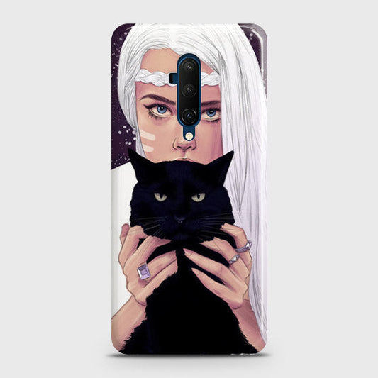 OnePlus 7 Pro Cover - Trendy Wild Black Cat Printed Hard Case with Life Time Colors Guarantee