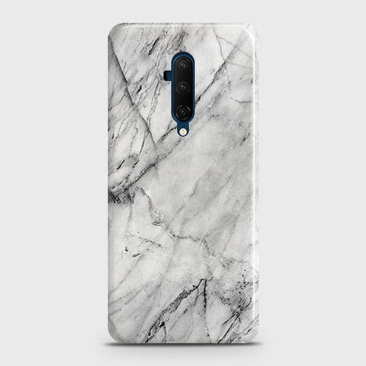 OnePlus 7T Pro Cover - Matte Finish - Trendy White Marble Printed Hard Case with Life Time Colors Guarantee