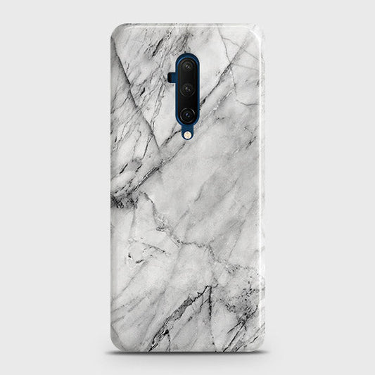 OnePlus 7 Pro Cover - Matte Finish - Trendy White Marble Printed Hard Case with Life Time Colors Guarantee