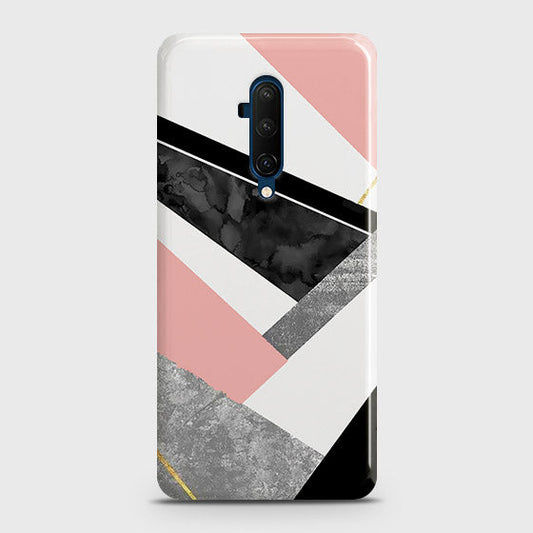 OnePlus 7 Pro Cover - Matte Finish - Geometric Luxe Marble Trendy Printed Hard Case with Life Time Colors Guarantee
