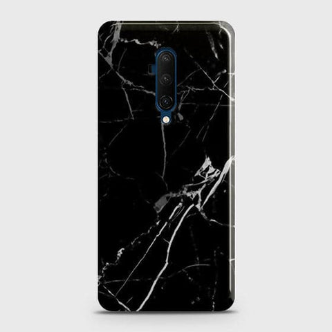 OnePlus 7T Pro Cover - Black Modern Classic Marble Printed Hard Case with Life Time Colors Guarantee b49