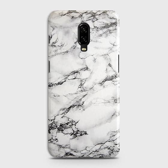 OnePlus 7 Cover - Matte Finish - Trendy Mysterious White Marble Printed Hard Case with Life Time Colors Guarantee