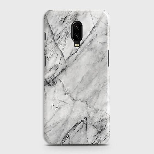 OnePlus 7 Cover - Matte Finish - Trendy White Floor Marble Printed Hard Case with Life Time Colors Guarantee - D2