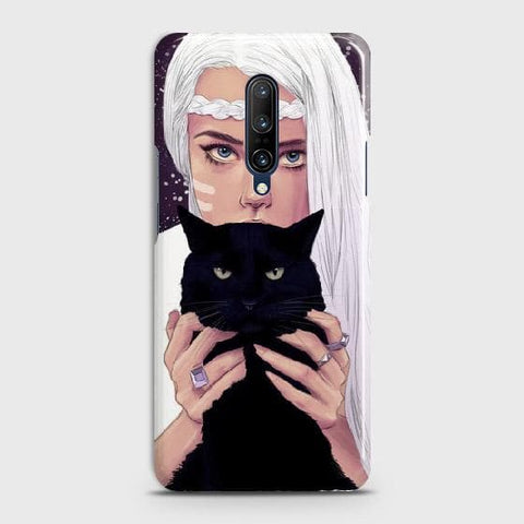 OnePlus 7 Pro Cover - Trendy Wild Black Cat Printed Hard Case with Life Time Colors Guarantee ( Fast Delivery )
