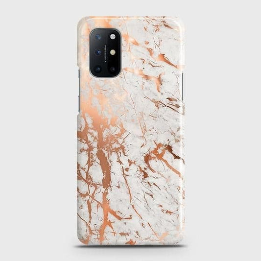 OnePlus 8T Cover - In Chic Rose Gold Chrome Style Printed Hard Case with Life Time Colors Guarantee