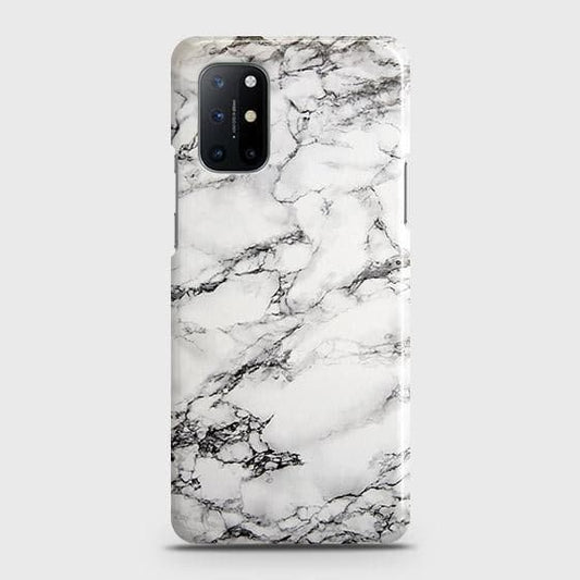 OnePlus 8T Cover - Matte Finish - Trendy Mysterious White Marble Printed Hard Case with Life Time Colors Guarantee