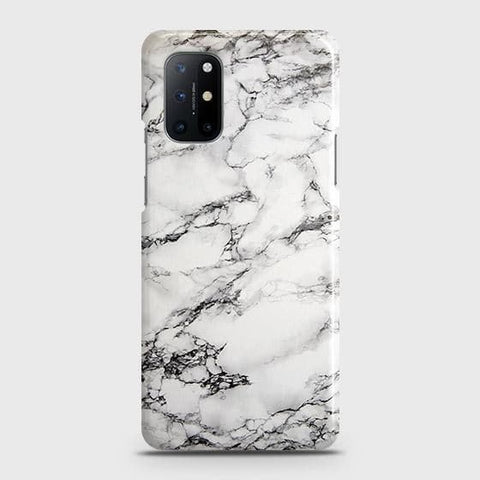 OnePlus 8T Cover - Matte Finish - Trendy Mysterious White Marble Printed Hard Case with Life Time Colors Guarantee