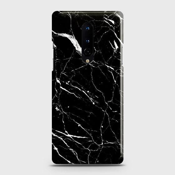 OnePlus 8 4G Cover - Trendy Black Marble Printed Hard Case with Life Time Colors Guarantee