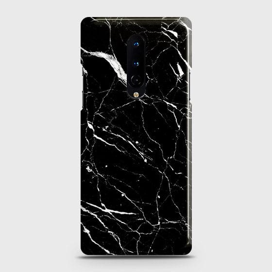 OnePlus 8 5G Cover - Trendy Black Marble Printed Hard Case with Life Time Colors Guarantee