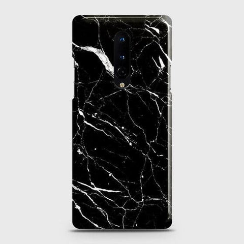 OnePlus 8 4G Cover - Trendy Black Marble Printed Hard Case with Life Time Colors Guarantee