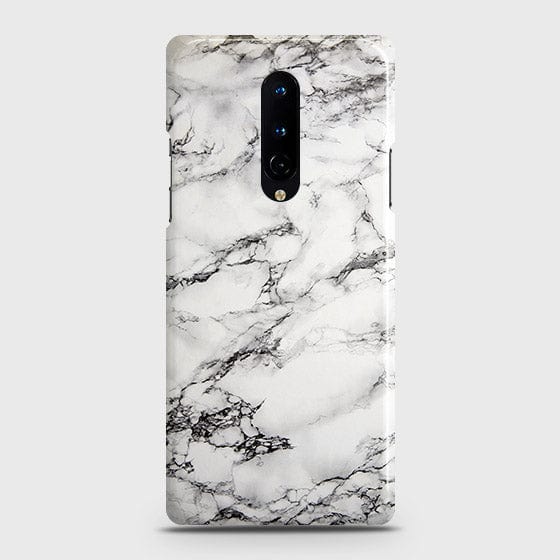 OnePlus 8 5G Cover - Matte Finish - Trendy Mysterious White Marble Printed Hard Case with Life Time Colors Guarantee