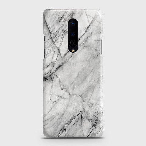 OnePlus 8 5G Cover - Matte Finish - Trendy White Floor Marble Printed Hard Case with Life Time Colors Guarantee