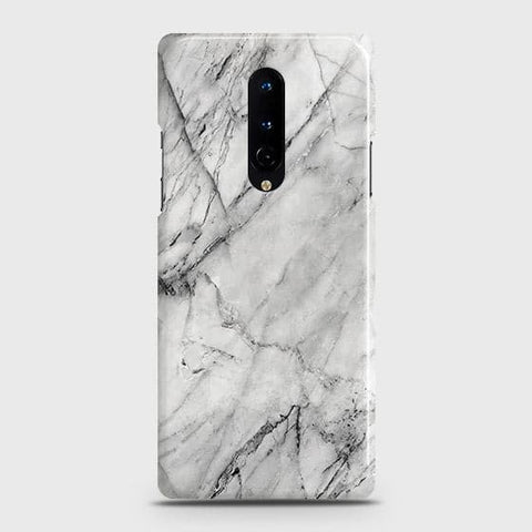 OnePlus 8 4G Cover - Matte Finish - Trendy White Floor Marble Printed Hard Case with Life Time Colors Guarantee