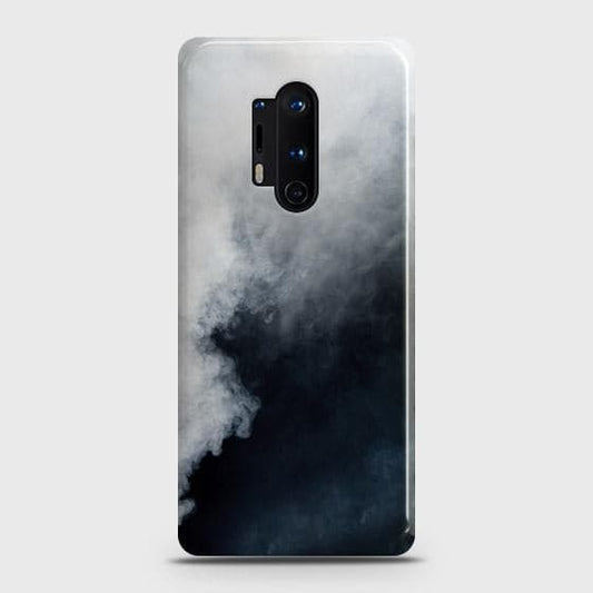 OnePlus 8 Pro Cover - Matte Finish - Trendy Misty White and Black Marble Printed Hard Case with Life Time Colors Guarantee