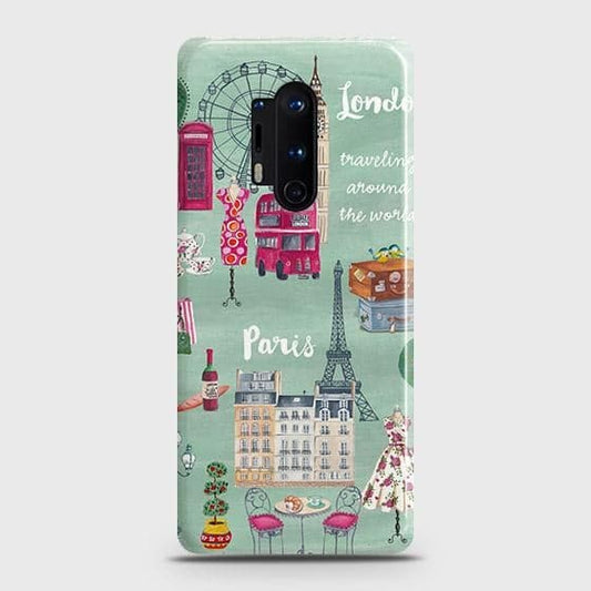 OnePlus 8 Pro Cover - Matte Finish - London, Paris, New York ModernPrinted Hard Case with Life Time Colors Guarantee
