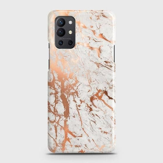 OnePlus 9R Cover - In Chic Rose Gold Chrome Style Printed Hard Case with Life Time Colors Guarantee