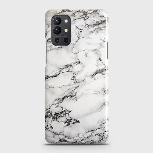OnePlus 9R Cover - Matte Finish - Trendy Mysterious White Marble Printed Hard Case with Life Time Colors Guarantee B75